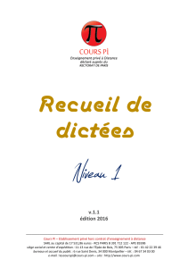 Recueil de dictées