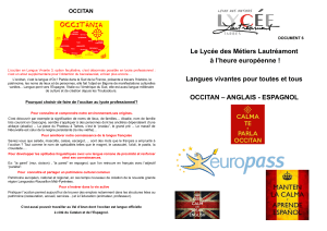 DOC 6 Occitan Anglais Espagnol - Lycée Lautréamont