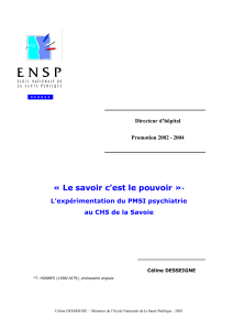 Le savoir c`est le pouvoir. L`expérimentation du PMSI psychiatrie aU