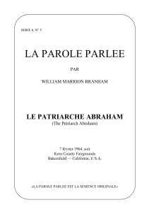 Le patriarche Abraham