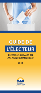 Voter`s Guide to Local Elections in BC (French)