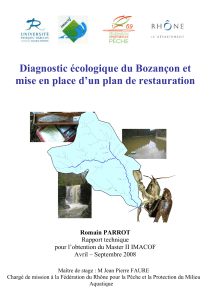 Diagnostic écologique du Bozançon et mise en