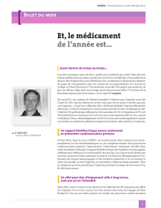 Et, le médicament de l`année est…