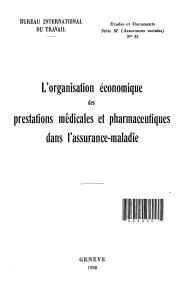 L`organisation économique prestations médicales et