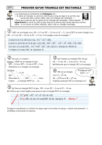 PROUVER QU`UN TRIANGLE EST RECTANGLE