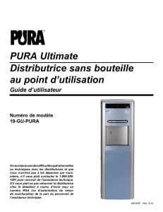 Distributrice sans bouteille au point d`utilisation PURA