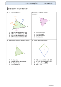 Les triangles activités je révise les acquis de la 6