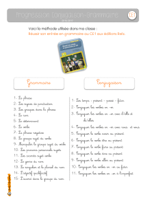 Progression Conjugaison-Grammaire