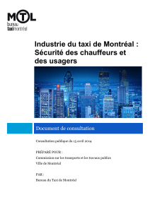 Industrie du taxi de Montréal : Sécurité des