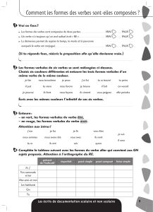 ciel, Comment les formes des verbes sont-elles composées