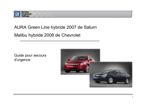 AURA Green Line hybride 2007 de Saturn Malibu hybride 2008 de