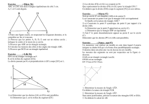 Exercice : (Dijon 96) ABC et CDE sont deux triangles équilatéraux