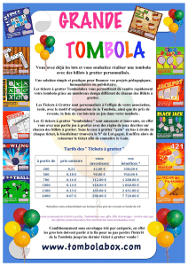 Vous avez déjà les lots et vous souhaitez réaliser une tombola avec