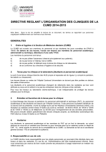 Directive interne de la CUMD 2014-2015