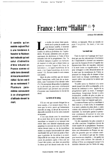 France: terre "Hallâl" - Association des Revues Plurielles