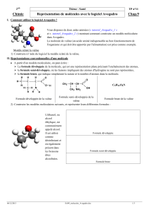 Chimie Représentation de molécules avec le logiciel