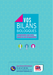 Vos bilans biologiques