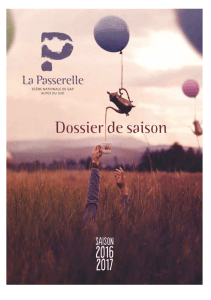 Dossier de saison - Théâtre La passerelle