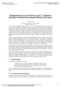 Enseignement de l`accord S/V au cycle 3 : l`ingénierie didactique