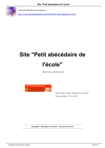 Site "Petit abécédaire de l`école"