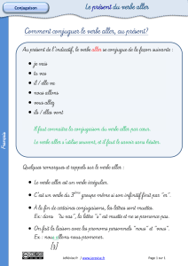 Comment conjuguer le verbe aller, au présent?