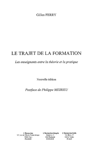 LE TRAJET DE LA FORMATION