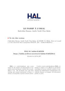 le passif à l`oral - HAL