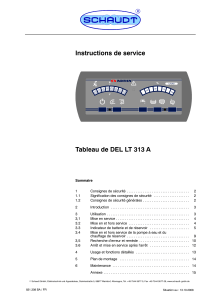 Instructions de service Tableau de DEL LT 313 A