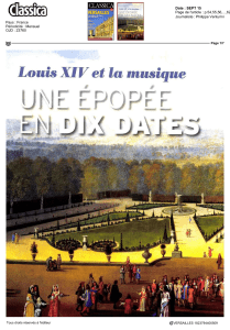 Louis XIV et la musique - Château de Versailles Spectacles