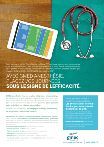 AVEC GMED ANESTHÉSIE, PLACEZ VOS JOURNÉES SOUS LE