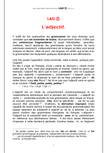 L`adjectif - Sapere Aude