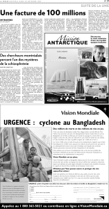URGENCE : cyclone au Bangladesh Une facture de