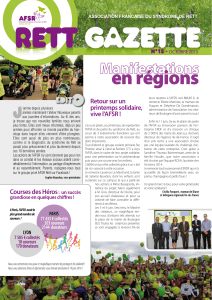 Rett gazette 15 - Association Française du Syndrome de Rett