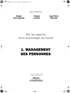 1. MANAGEMENT DES PERSONNES