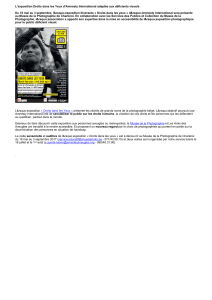 L`exposition Droits dans les Yeux d`Amnesty International adaptée