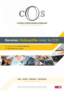 Devenez Ostéopathe avec le COS