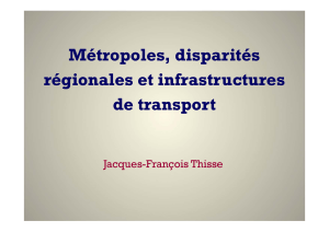 Métropoles, disparités régionales et infrastructures de transport