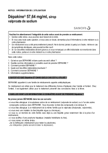 Dépakine® 57,64 mg/ml, sirop