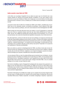 Lettre ouverte à mes Amis de l`ESS