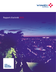 Rapport d`activité 2015 de VINCI Immobilier