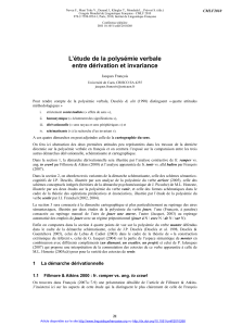 L`étude de la polysémie verbale entre dérivation et invariance