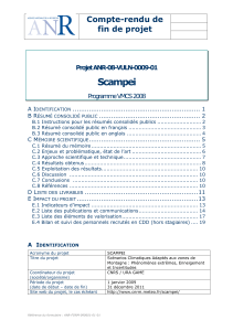 Rapport principal - Centre National de Recherches Météorologiques