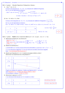 EX 1 : ( 3 points ) Résoudre l`équation et l`inéquation ci