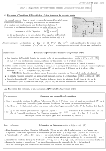 Ch 2: Equations différentielles