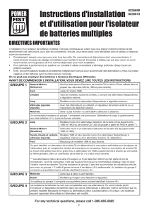 Instructions d`installation et d`utilisation pour l`isolateur