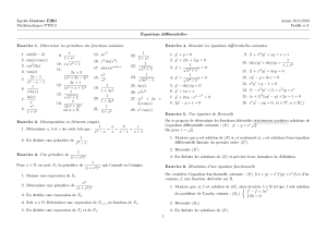 Lycée Gustave Eiffel Équations différentielles