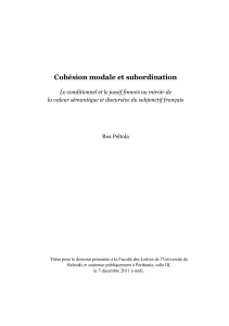 Cohésion modale et subordination - Helda