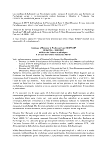 Les membres du Laboratoire de Psychologie sociale : menaces