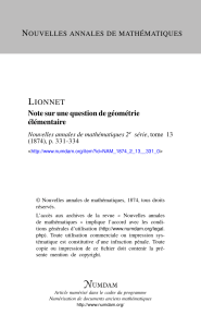 Note sur une question de géométrie élémentaire