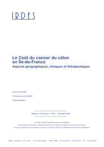 Le cout du cancer du côlon en Ile de France : aspect